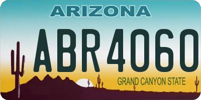 AZ license plate ABR4060