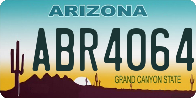 AZ license plate ABR4064