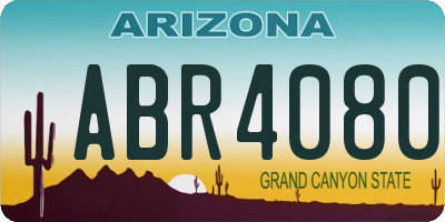 AZ license plate ABR4080