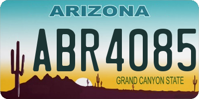 AZ license plate ABR4085