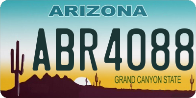 AZ license plate ABR4088
