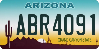 AZ license plate ABR4091
