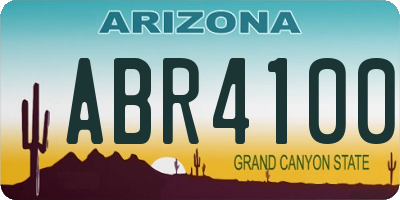 AZ license plate ABR4100