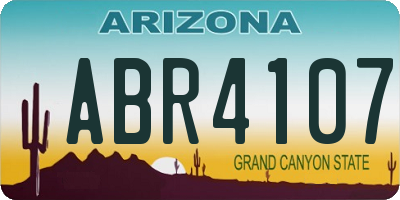AZ license plate ABR4107