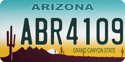 AZ license plate ABR4109