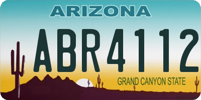 AZ license plate ABR4112