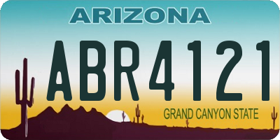 AZ license plate ABR4121