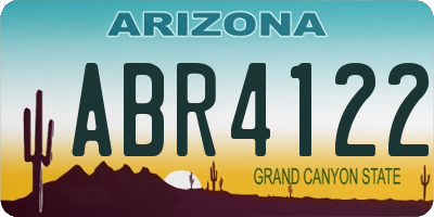 AZ license plate ABR4122