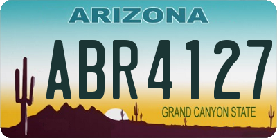 AZ license plate ABR4127