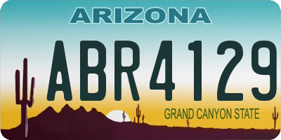 AZ license plate ABR4129