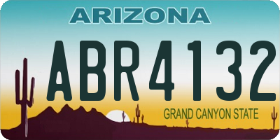 AZ license plate ABR4132