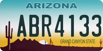 AZ license plate ABR4133