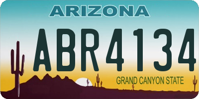 AZ license plate ABR4134