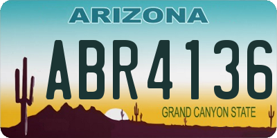 AZ license plate ABR4136