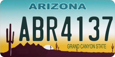 AZ license plate ABR4137