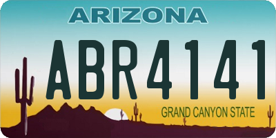 AZ license plate ABR4141