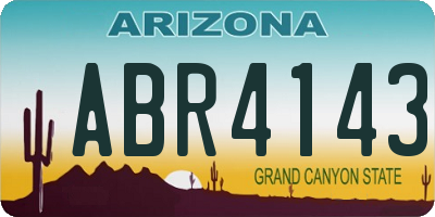 AZ license plate ABR4143