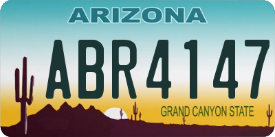 AZ license plate ABR4147