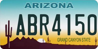 AZ license plate ABR4150
