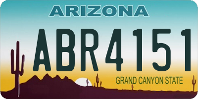 AZ license plate ABR4151