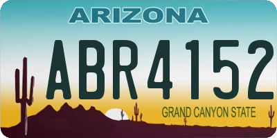 AZ license plate ABR4152
