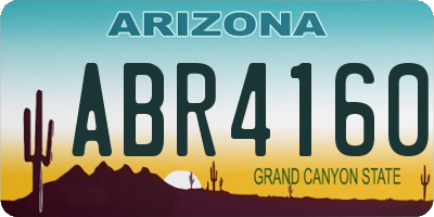 AZ license plate ABR4160