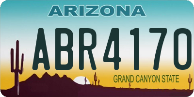 AZ license plate ABR4170