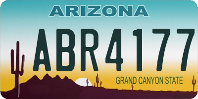 AZ license plate ABR4177