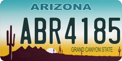 AZ license plate ABR4185