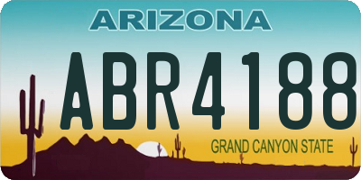 AZ license plate ABR4188