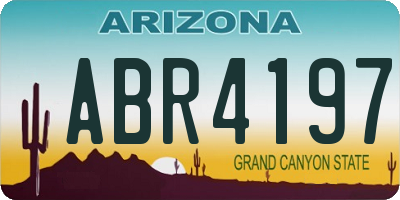 AZ license plate ABR4197