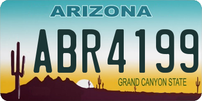 AZ license plate ABR4199