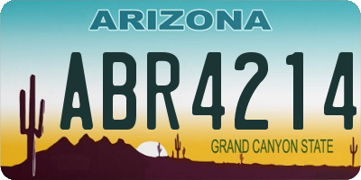 AZ license plate ABR4214
