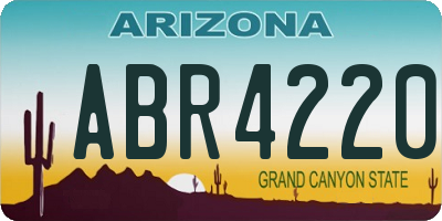 AZ license plate ABR4220