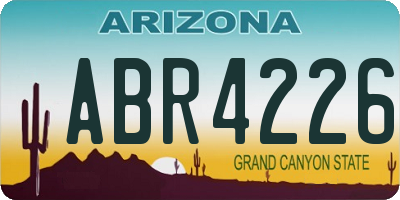 AZ license plate ABR4226
