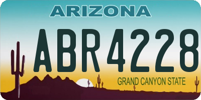AZ license plate ABR4228