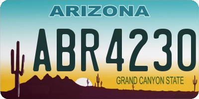 AZ license plate ABR4230