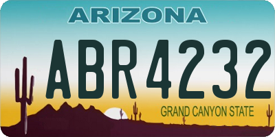 AZ license plate ABR4232