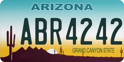AZ license plate ABR4242