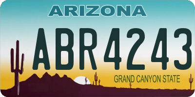 AZ license plate ABR4243