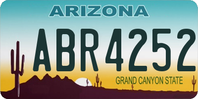 AZ license plate ABR4252