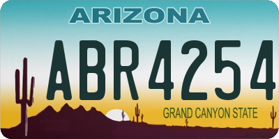 AZ license plate ABR4254