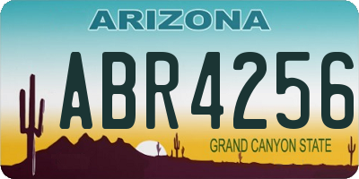 AZ license plate ABR4256