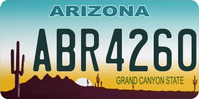 AZ license plate ABR4260