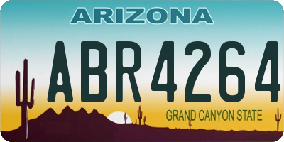 AZ license plate ABR4264