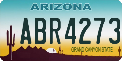 AZ license plate ABR4273