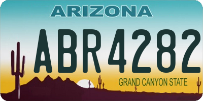 AZ license plate ABR4282