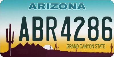 AZ license plate ABR4286