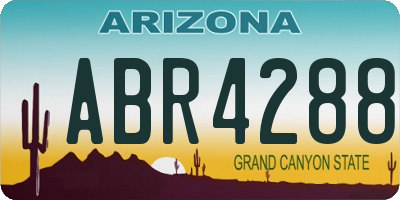 AZ license plate ABR4288