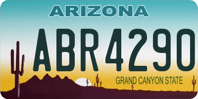 AZ license plate ABR4290